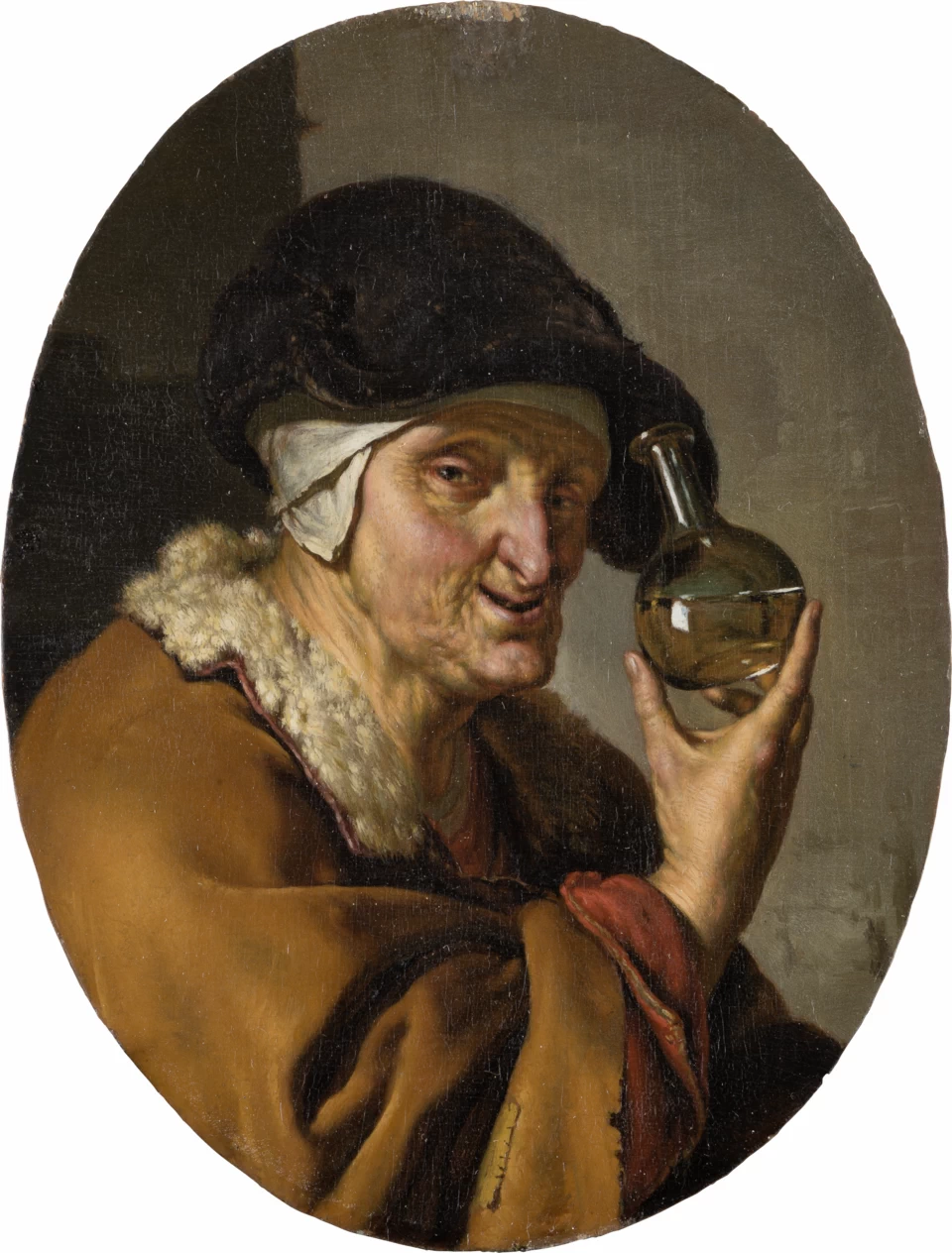 Una vecchia con un bicchiere d'urina, Il ciarlatano - Städelsches Kunstinstitut und Städtische Galerie, Frankfurt